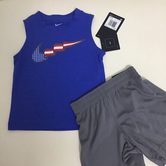 Nike Sleeveless Top Shorts 4th of July Set 0015 - Picture 3 of 5